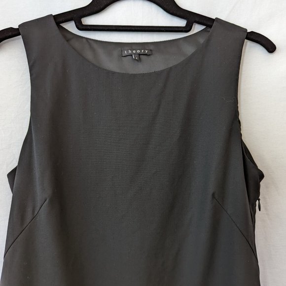 Theory Black Sleeveless Shift Dress Size Small - Picture 2 of 12